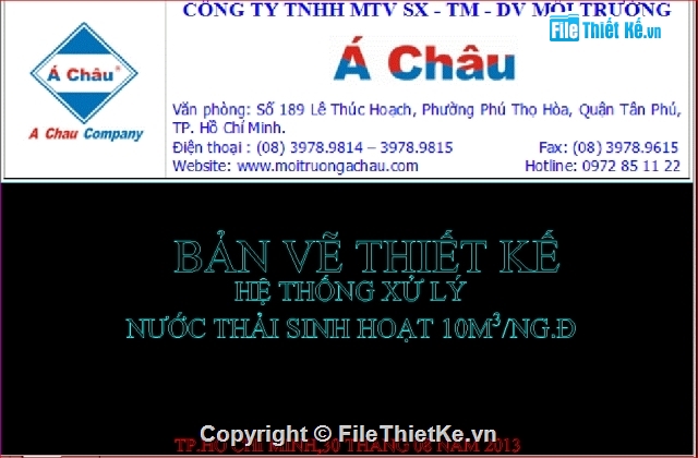 Hồ sơ thiết kế,hệ thống xử lý nước thải 10m3,công nghệ hệ thống xử lý nước thải,bản vẽ hệ thống xử lý nước thải