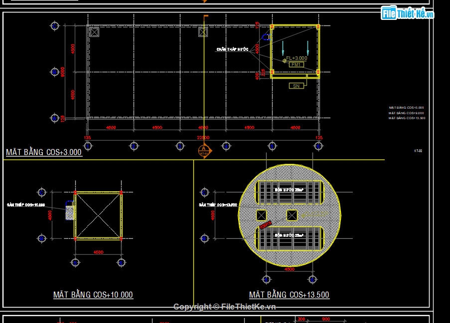 tháp nước bằng thép,tháp nước 50m3,tháp nước bằng thép file cad,tháp nước bằng thép 50m3