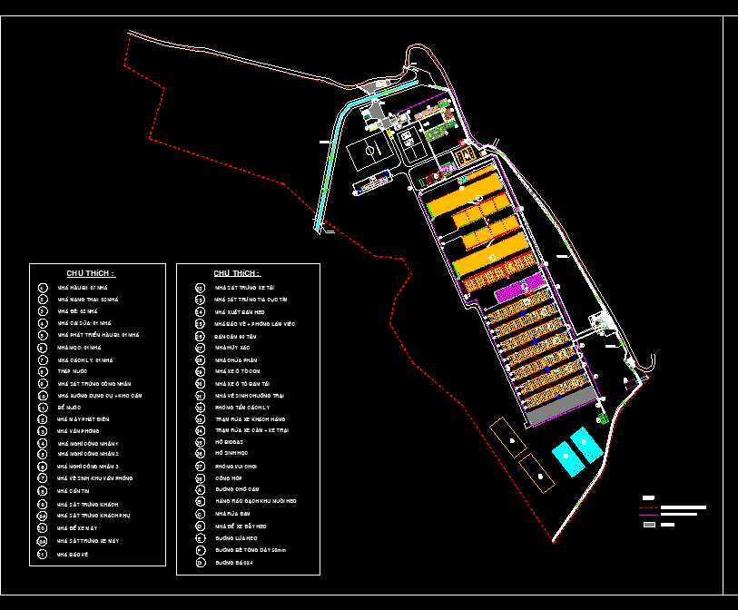 trang trại nuôi lợn,File cad trang tại lợn,Trang trại lợn file cad,Bản vẽ trang trại lợn,Trang trại 2500 lợn