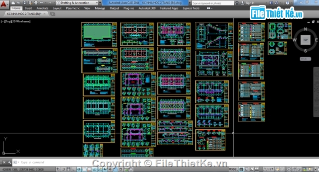 Trường học 2 tầng,vẽ trường học,Trường học cad,File cad trường học 2 tầng,Trường mầm non,trường mẫu giáo