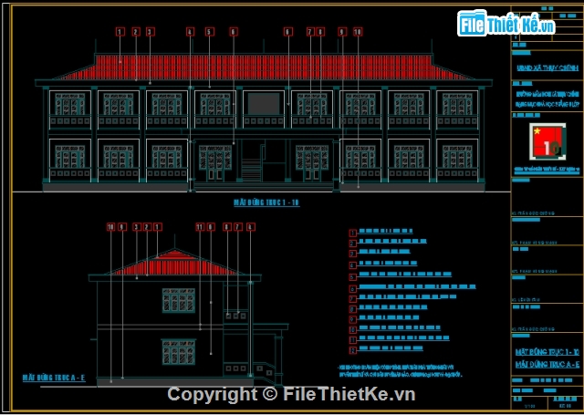 Trường học 2 tầng,vẽ trường học,Trường học cad,File cad trường học 2 tầng,Trường mầm non,trường mẫu giáo