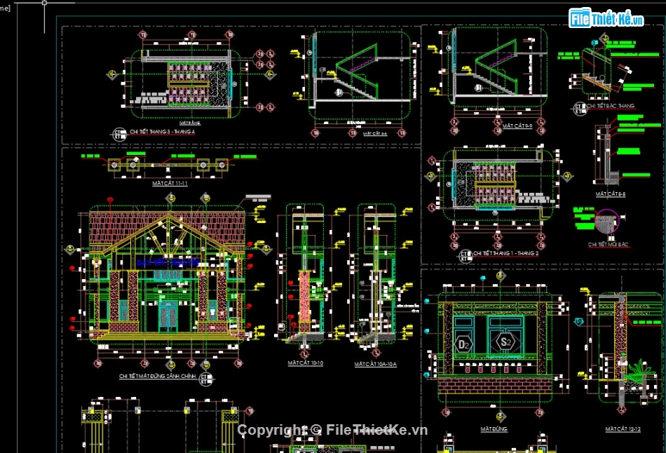 Hồ sơ thiết kế trường,trường học 48x80m,bản vẽ trường học,Bản vẽ trường học chữ U