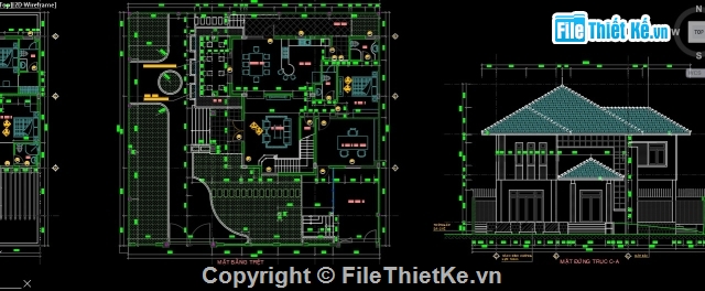 cad biệt thự,file thiết kế biệt thự,Hồ sơ thiết kế VILLA,biệt thự vườn