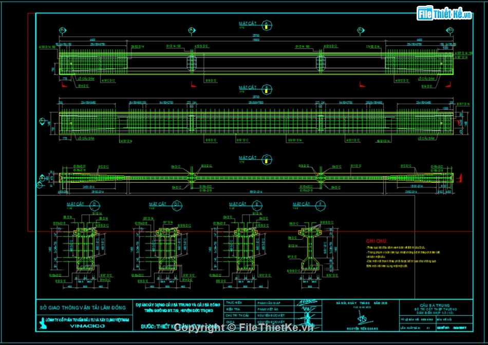 cầu dầm I Cầu Bà Trung,Bản vẽ cầu dầm i 25.7m,Hồ sơ thiết kế cầu dầm I,BVTC cầu dầm I,Dầm I căng sau