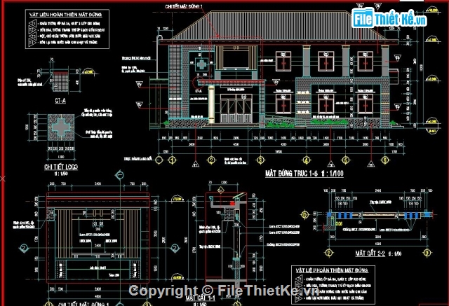 trạm y tế 2 tầng,trạm y tế,Cad trạm y tế