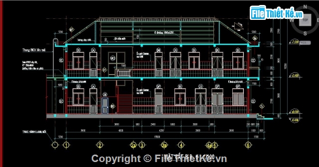 trạm y tế 2 tầng,trạm y tế,Cad trạm y tế