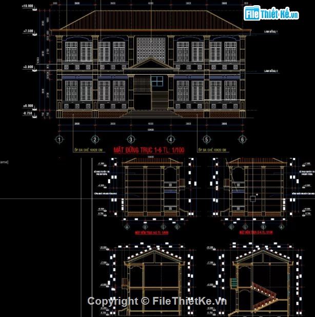 trường học 2 tầng,trường học file cad,autocad trường học,trường học file autocad