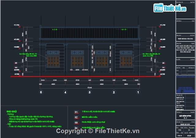 nhà văn hóa thôn,nhà văn hóa bản,nhà văn hóa thôn bản,nhà văn hóa cấp 4,nhà văn hóa  8.5x16.8m