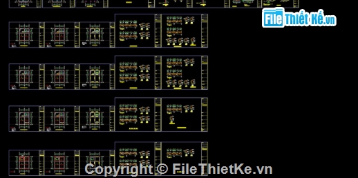 nhà 4 tầng,cad nhà 4 tầng,file cad nhà phố 4 tầng