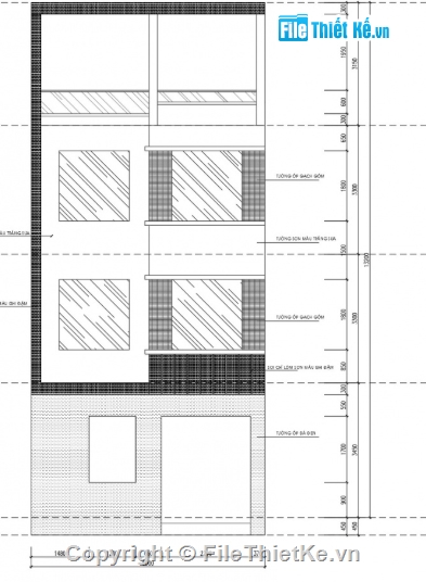 nhà 4 tầng,cad nhà 4 tầng,file cad nhà phố 4 tầng