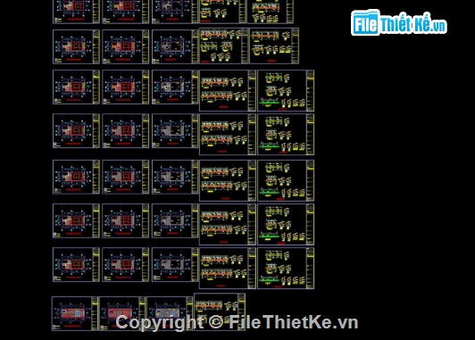 7 tầng,nhà phố 7 tầng,file cad nhà phố 7 tầng