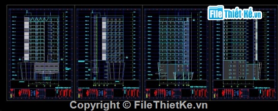 Khách sạn 17 tầng,khách sạn file cad,cad khách sạn,khách sạn file autocad
