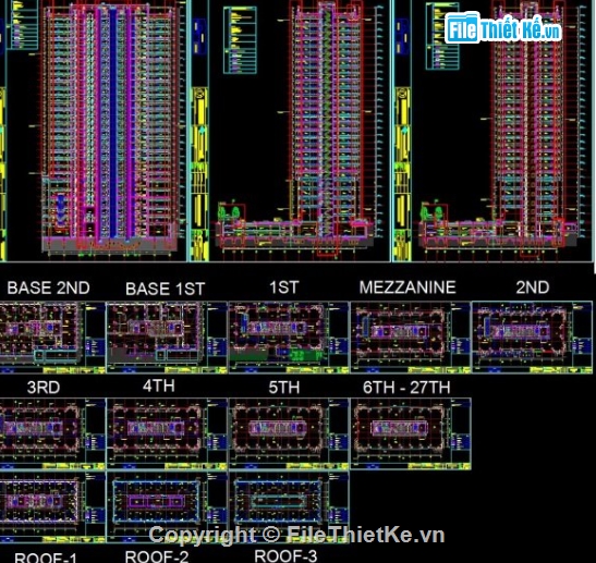 Khách sạn 5 sao,khách sạn 27 tầng,cad khách sạn 5 sao