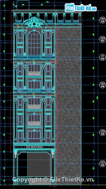 Khách sạn 9 tầng,cad khách sạn 9 tầng,file cad khách sạn 9 tầng,khách sạn 9 tầng
