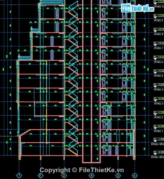 Khách sạn 9 tầng,cad khách sạn 9 tầng,file cad khách sạn 9 tầng,khách sạn 9 tầng