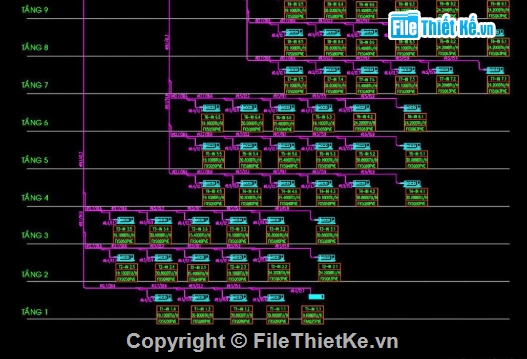 Khách sạn 9 tầng,cad khách sạn 9 tầng,file cad khách sạn 9 tầng,khách sạn 9 tầng