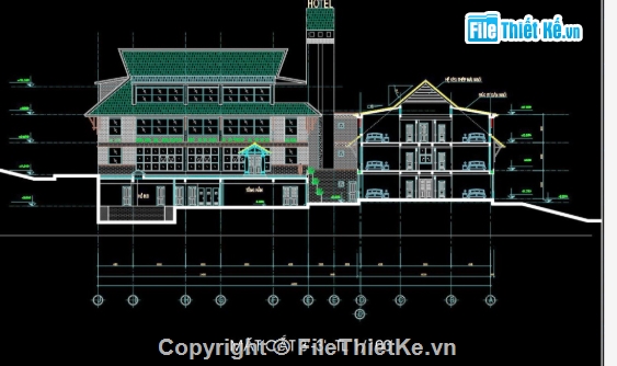 Khách sạn Blue Moon,khách sạn,file cad khách sạn