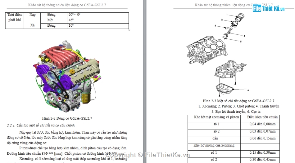 động cơ G6EA-GSL2.7,Hyundai Santa Fe,đồ án ô tô