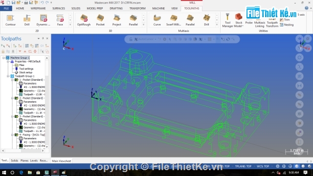 khuôn mẫu,thực hành mastercam,gia công cnc,gia công mastercam,bản vẽ khuôn mẫu
