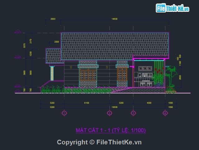 nhà vườn,nhà cấp 4 đẹp,Bản vẽ nhà 1 tầng đẹp,biệt thự nhà vườn,biệt thự cấp 4