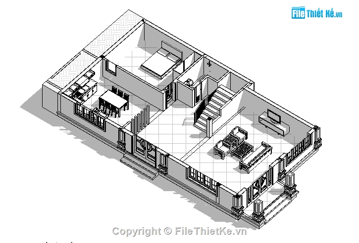 biệt thự 2 tầng,revit biệt thự,revit 2 tầng 8.2x14.4m,kiến trúc bệt thự,thiết kế nhà dân,Kiến trúc biệt thự 2 tầng 8.2x14.4m