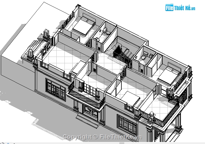 biệt thự 2 tầng,revit biệt thự,revit 2 tầng 8.2x14.4m,kiến trúc bệt thự,thiết kế nhà dân,Kiến trúc biệt thự 2 tầng 8.2x14.4m