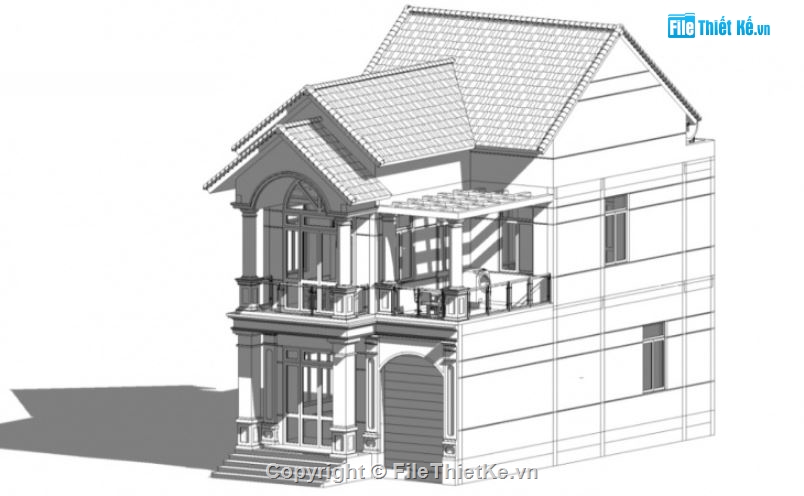 biệt thự 2 tầng,kiến trúc biệt thự,nhà biệt thự mái nhật
