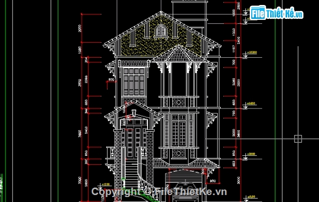 bản vẽ cad biệt thự 3 tầng,thiết kế biệt thự cao cấp,biệt thự gia đình,bản vẽ biệt thự 3 tầng