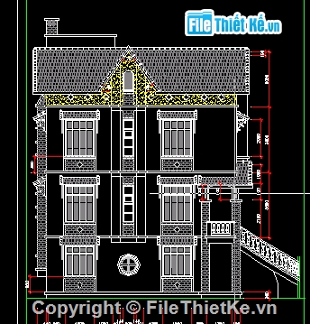 bản vẽ cad biệt thự 3 tầng,thiết kế biệt thự cao cấp,biệt thự gia đình,bản vẽ biệt thự 3 tầng