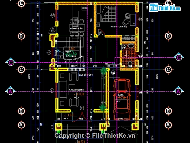 kiến trúc nhà 2 tầng,nhà kích thước 8 x 12.5m,nhà 2 tầng kiến trúc mái thái
