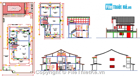 cad nhà,nhà có bể bơi,nhà đẹp