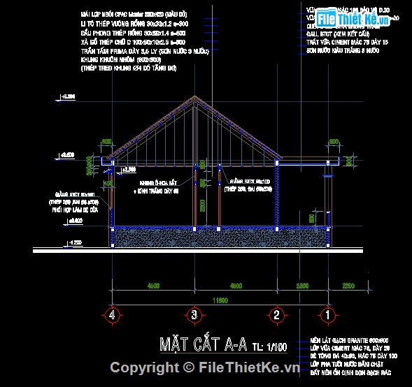 nhà ở tầng trệt,nhà ở 11.2x19.6m,phối cảnh nhà trệt,nhà trệt mái thái