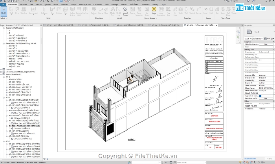 Nhà phố 3 tầng,full kiến trúc nhà phố 3 tầng,Nhà phố tân cổ điển,bản vẽ nhà phố 3 tầng