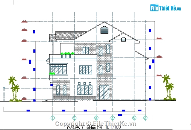 Bản vẽ nhà phố 3 tầng,bản vẽ nhà phố 6x17m,thiết kế nhà phố,mẫu nhà phố