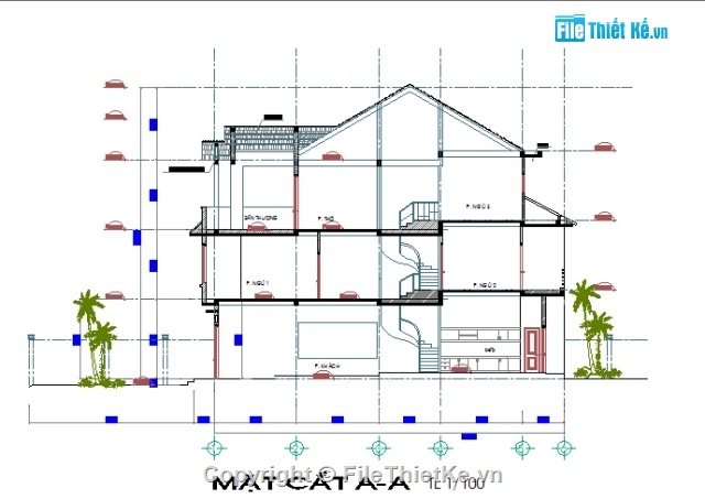 Bản vẽ nhà phố 3 tầng,bản vẽ nhà phố 6x17m,thiết kế nhà phố,mẫu nhà phố