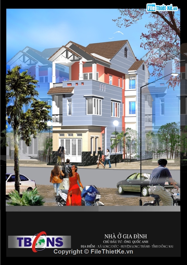 Bản vẽ nhà phố 3 tầng,bản vẽ nhà phố 6x17m,thiết kế nhà phố,mẫu nhà phố