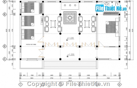 cad nhà thờ họ 5 gian,file cad nhà thờ họ 5 gian,nhà thờ họ 5 gian