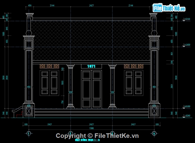 Nhà thờ đẹp,Nhà thờ kích thước 8x7m,Nhà thờ họ,nhà thờ họ kích thước 7.1x8m