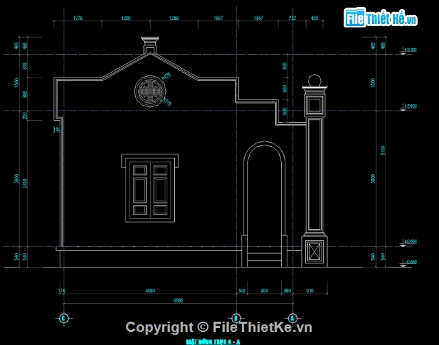 Nhà thờ đẹp,Nhà thờ kích thước 8x7m,Nhà thờ họ,nhà thờ họ kích thước 7.1x8m