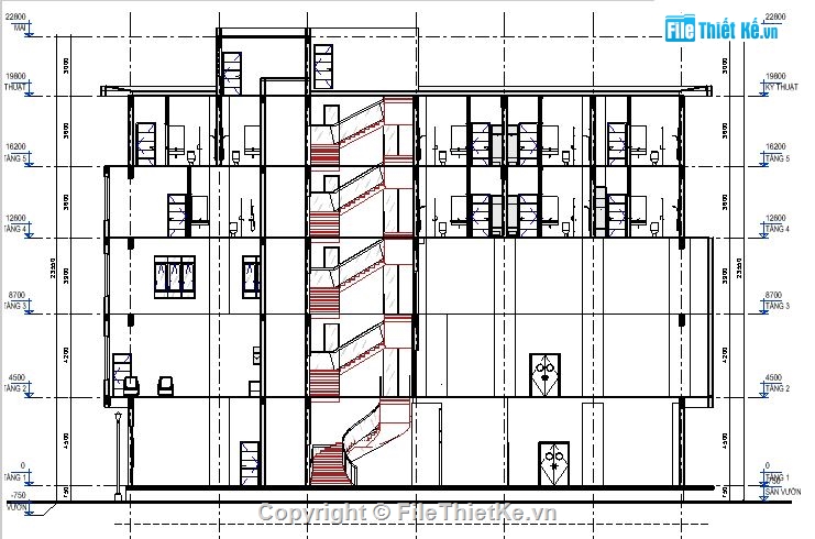 Bản vẽ tòa nhà 5 tầng,thiết kế nhà khách,Kiến trúc tòa nhà,nhà 5 tầng 18x28m,5 tầng 18x28m,File cad tòa nhà 5 tầng
