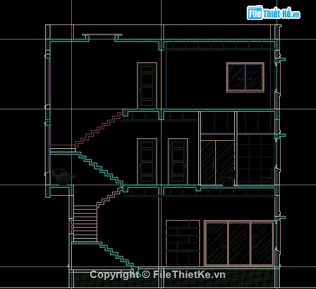 bản vẽ nhà phố 3 tầng,nhà 3 tầng có phối cảnh,mẫu nhà 3 tầng đẹp