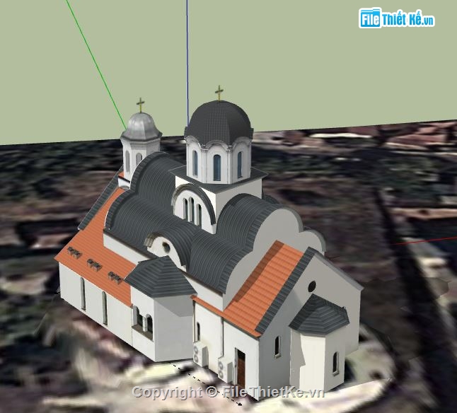 lâu đài 3 tầng,file sketchup lâu đài,model su lâu đài,file su lâu đài 3 tầng,lâu đài model sketchup