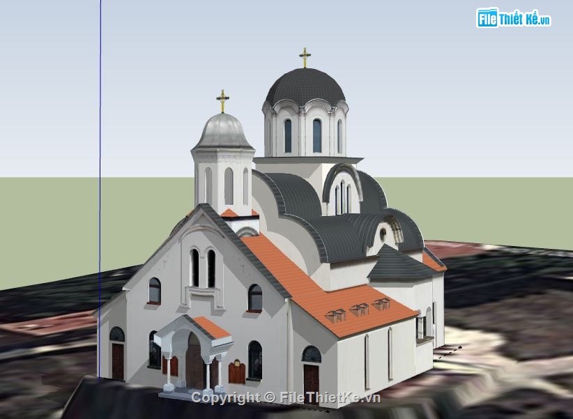 lâu đài 3 tầng,file sketchup lâu đài,model su lâu đài,file su lâu đài 3 tầng,lâu đài model sketchup