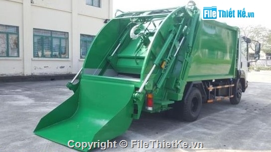 xe ép rác,Hino FG,thiết kế thùng,ô tô chuyên dùng