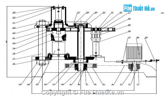 máy ép gạch không nung,thiết kế cơ khí,luận văn tốt nghiệp,bản vẽ CAD