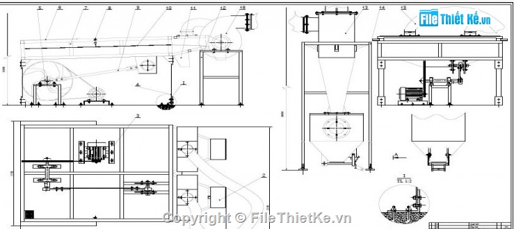 thiết kế máy sàng,phân loại hạt điều,luận văn tốt nghiệp,bản vẽ CAD,cơ khí nông sản