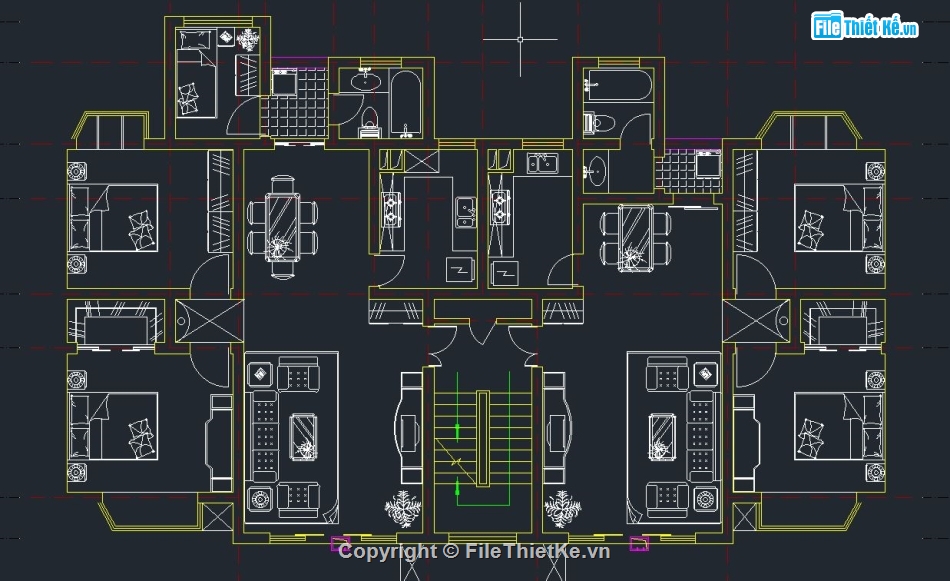 căn hộ cao cấp,file cad căn hộ,mặt bằng căn hộ