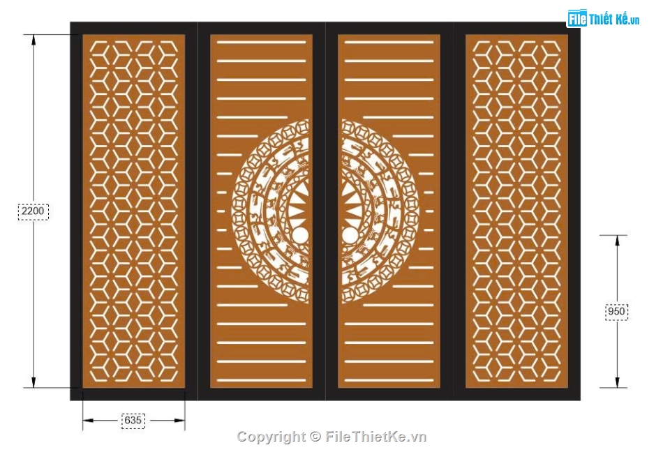 trống đồng,mẫu cổng 4 cánh,cổng cnc