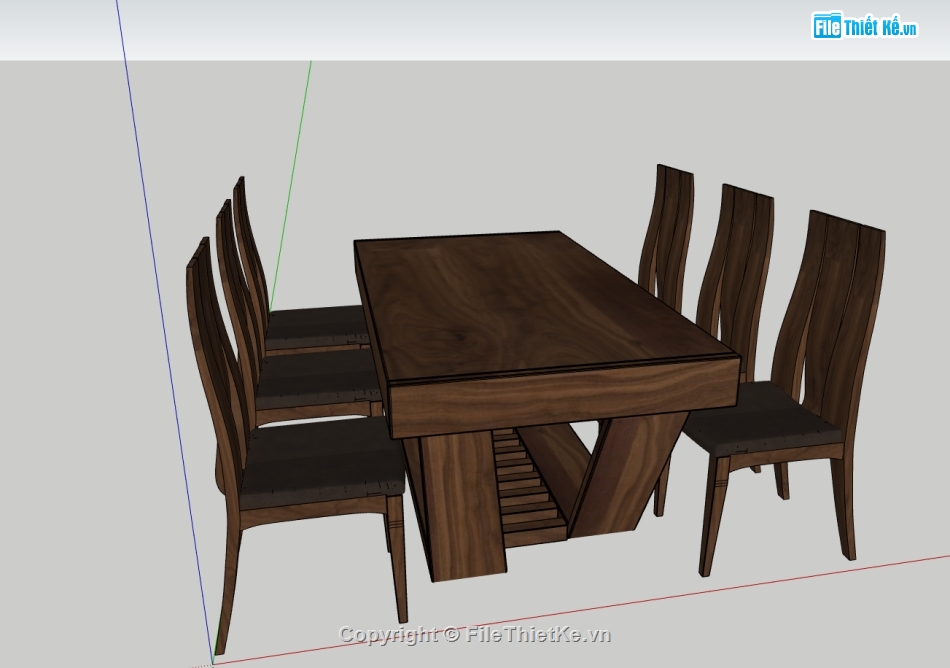 đồng gia file 3d,sketchup bàn ghế,sketchup bàn ăn,bàn ghế đồng gia