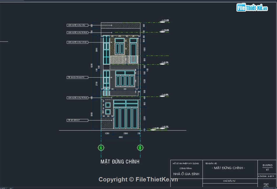 nhà phố 3 tầng Autocad,File cad nhà 3 tầng,Bản vẽ nhà phố 3 tầng,mẫu autocad nhà phố 3 tầng,Cad nhà phố 3 tầng